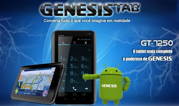 Tablet Genesis Gt-7250 7''3G Integrado GPS Celular WiFi IGO